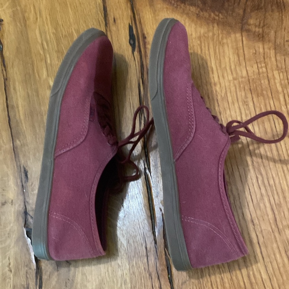 Vans Maroon Canvas Comfortable Lace-Up Shoes, Perfect to Dress Up or Down, Sz 10 - Picture 4 of 9